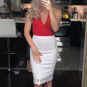 American Apparel red bodysuit